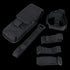 The Condor M4 Buttstock Mag Pouch is a black nylon tactical pouch with a flap cover, designed for military or law enforcement use. It comes with four adjustable black straps and plastic buckles, shown on a plain background.